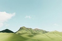 Green mountain landscape sky outdoors. AI generated Image by rawpixel.