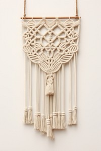 Macrame wall decor white art creativity. AI generated Image by rawpixel.