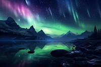Aurora landscape outdoors nature. AI generated Image by rawpixel.