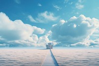 Blue sky landscape outdoors horizon. AI generated Image by rawpixel.