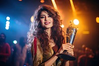 Pakistani woman gorgeous celebrating adult party stage. AI generated Image by rawpixel.
