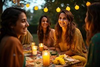 Pakistani gorgeous celebrating laughing outdoors smile. AI generated Image by rawpixel.
