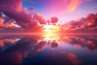 Rainbow sunset landscape sunlight outdoors. AI generated Image by rawpixel.