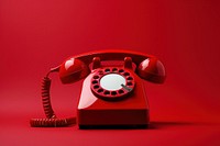 Dial telephone red electronics technology. AI generated Image by rawpixel.