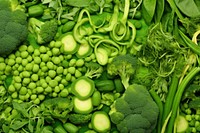 Green vegetable mix backgrounds broccoli plant. AI generated Image by rawpixel.