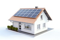 House with installed solar panels on roof house architecture building. AI generated Image by rawpixel.