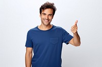 Pointing with his finger t-shirt smile adult. AI generated Image by rawpixel.