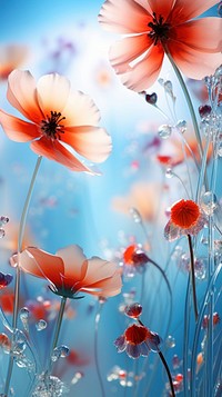 Flowers outdoors blossom nature. AI generated Image by rawpixel.