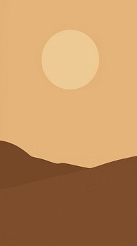 Minimal illustration of desert backgrounds outdoors circle. AI generated Image by rawpixel.