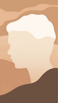 Man mental health art silhouette headshot. AI generated Image by rawpixel.