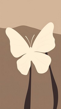 Butterfly with a flower art outdoors cartoon. AI generated Image by rawpixel.
