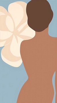 Women with a beautyful flower back face art. AI generated Image by rawpixel.
