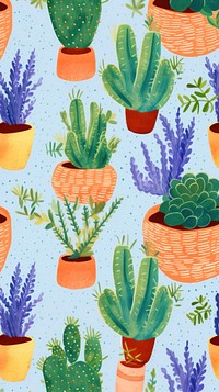 Succulent plants pattern cactus backgrounds creativity. AI generated Image by rawpixel.