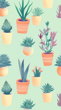 Succulent plants pattern backgrounds houseplant terracotta. AI generated Image by rawpixel.