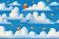 Teddy bears pattern cloud backgrounds creativity. AI generated Image by rawpixel.