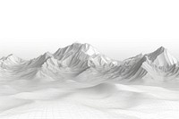 Terrain mountain drawing nature. AI generated Image by rawpixel.