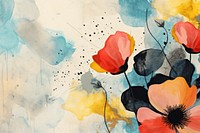 Memphis flowers backgrounds abstract painting. AI generated Image by rawpixel.