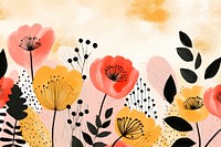 Cute flowers backgrounds painting pattern. AI generated Image by rawpixel.