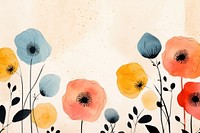 Cute flowers backgrounds painting plant. AI generated Image by rawpixel.