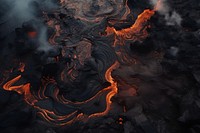 Lava lake nature outdoors volcano. AI generated Image by rawpixel.