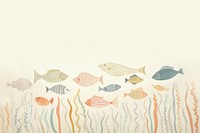 Fishes drawing animal sketch. AI generated Image by rawpixel.