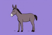 Donkey cartoon animal mammal. 