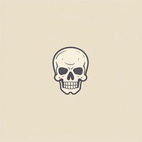Skull logo portrait sticker. AI generated Image by rawpixel.