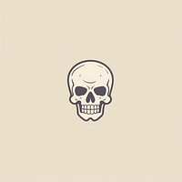 Skull logo portrait sticker. 