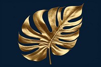 Monstera plant leaf gold. AI generated Image by rawpixel.