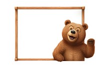 Bear cartoon mammal frame. AI generated Image by rawpixel.