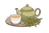 Japanese green tea teapot drink cup. AI generated Image by rawpixel.