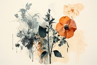 Botanical art painting graphics. AI generated Image by rawpixel.