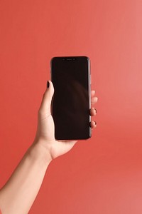 Smart phone with case holding hand portability. AI generated Image by rawpixel.