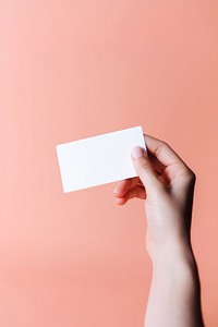 Namecard holding paper hand. AI generated Image by rawpixel.