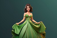 Happy woman in prom dress cartoon fashion adult. AI generated Image by rawpixel.