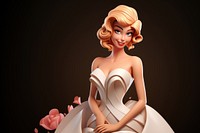 Happy woman in prom dress cartoon adult doll. AI generated Image by rawpixel.