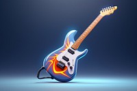 Electric guitar with thunder performance amplifier string. AI generated Image by rawpixel.