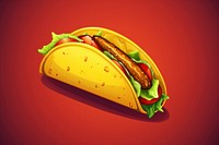 Taco food hamburger vegetable. AI generated Image by rawpixel.