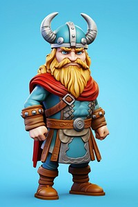 Viking full body figurine cartoon representation. AI generated Image by rawpixel.