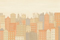 City background drawing backgrounds painting. AI generated Image by rawpixel.