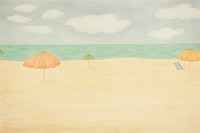 Beach background painting backgrounds outdoors. AI generated Image by rawpixel.