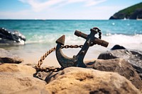 Anchor outdoors nature beach. AI generated Image by rawpixel.