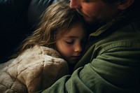 Young girl a sleep child affectionate togetherness. AI generated Image by rawpixel.