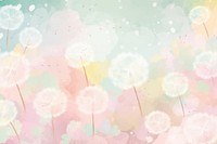 Painting of dandelion border backgrounds flower plant. AI generated Image by rawpixel.