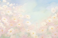 Painting of daisy border backgrounds outdoors blossom. AI generated Image by rawpixel.