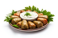 Dolma food plate herbs. AI generated Image by rawpixel.