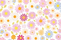 Cute pattern flowers daisy plant inflorescence. AI generated Image by rawpixel.