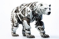 Cyborg polar bear wildlife animal mammal. AI generated Image by rawpixel.