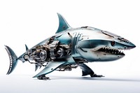 Cyborg shark vehicle animal fish. AI generated Image by rawpixel.