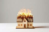 House made by matches fire confectionery architecture. AI generated Image by rawpixel.